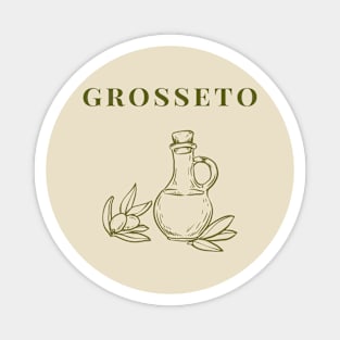 Grosseto Olive Oil Graphic Italy Magnet